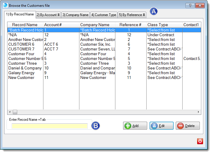 CustomerTable