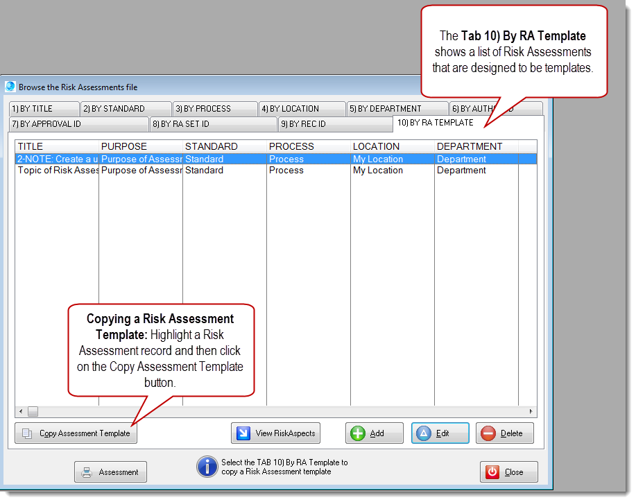 Risk Assessment Template