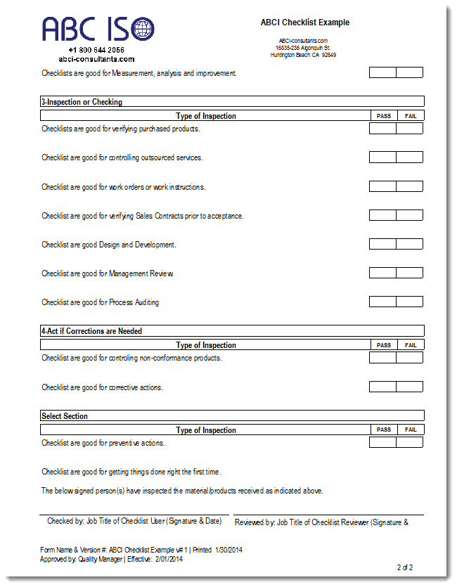 samplechecklist2