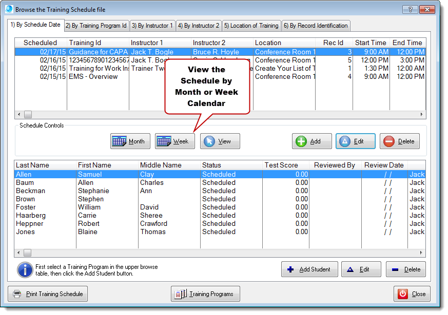 trainingschedulecalendars